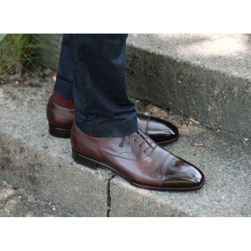 TLB Artista Cap Toe Balmoral Oxford Vegano Dark Brown