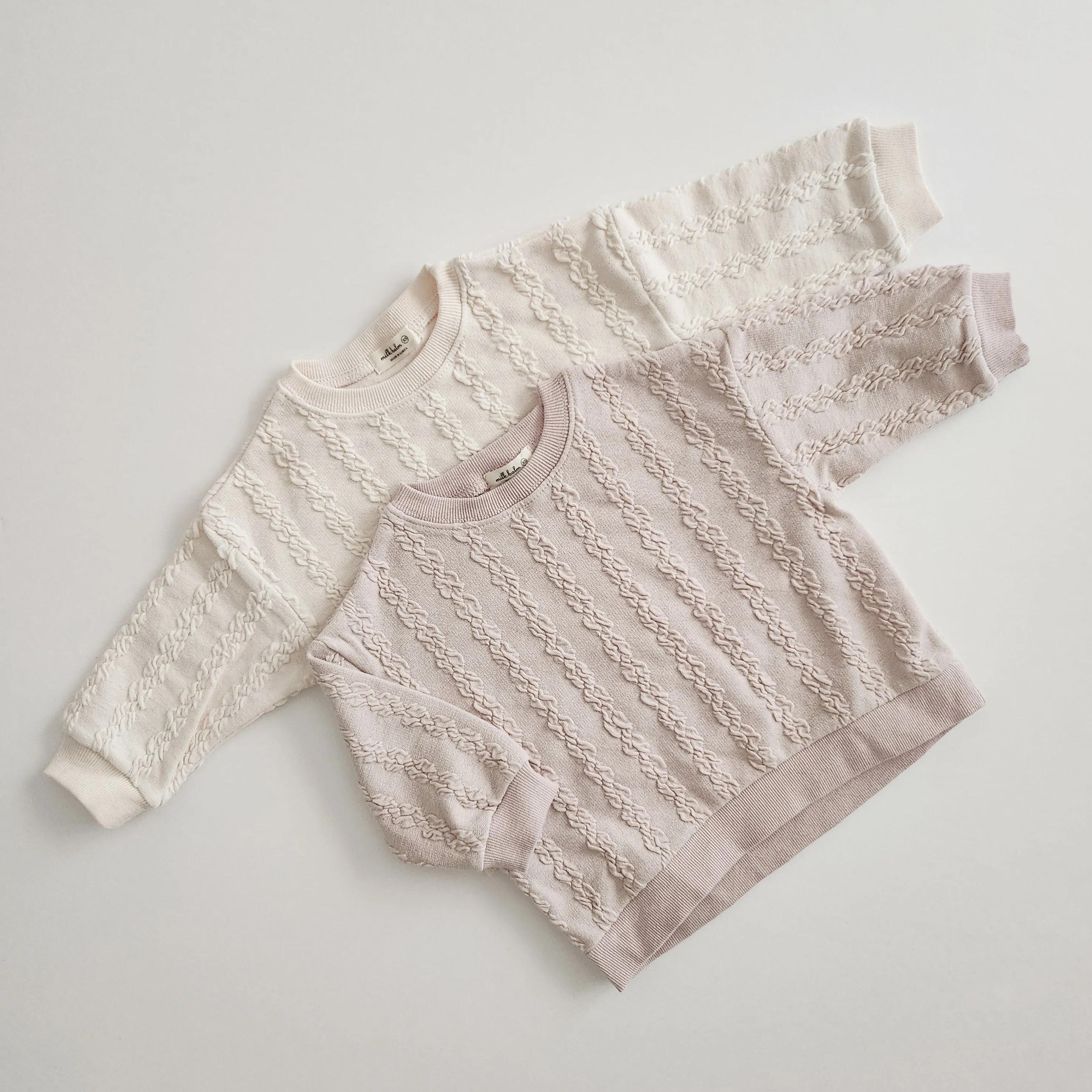 Toddler Milk Textured Knit Sweater (3m-5y)-2 Colors