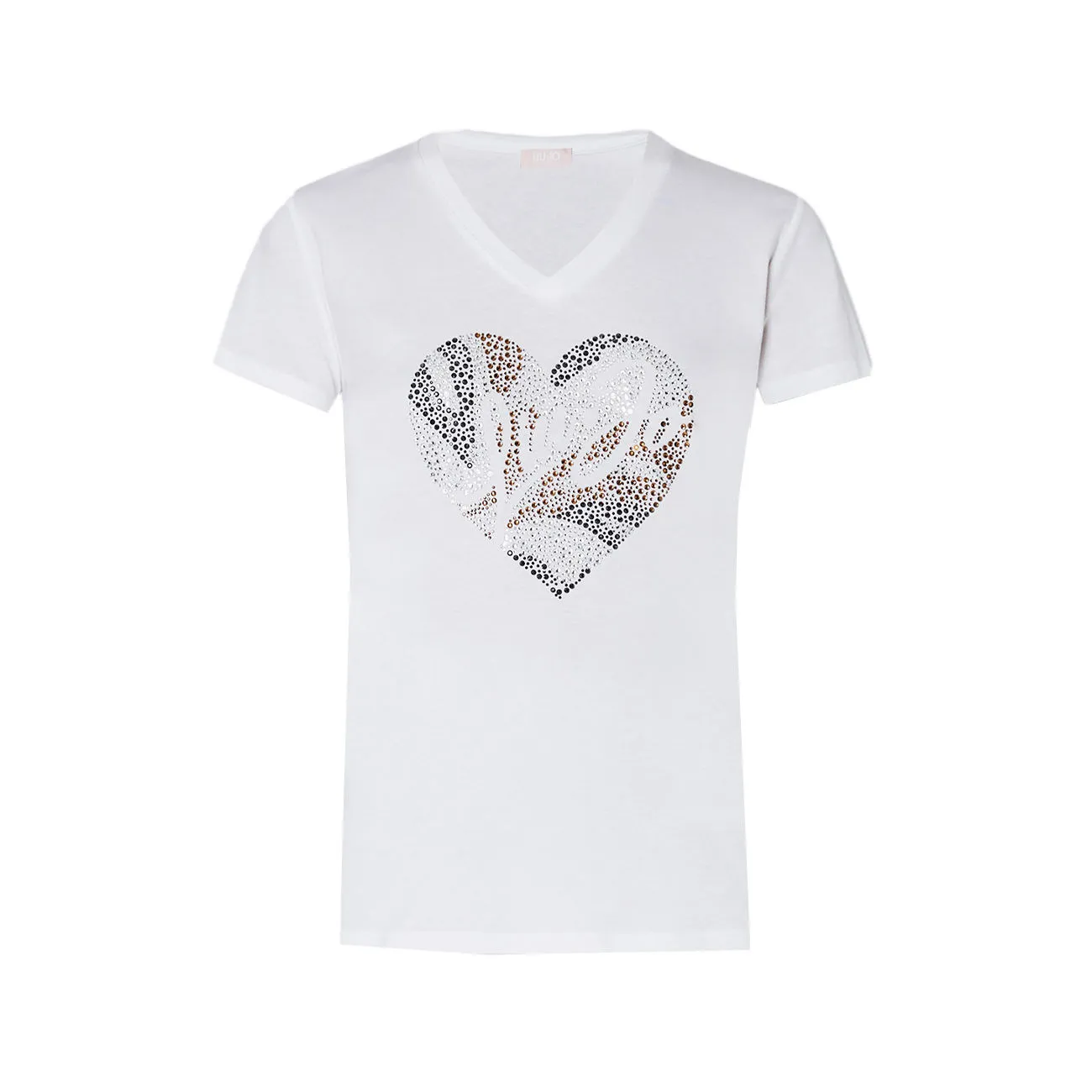 T.SHIRT CON STRASS Donna Bianco