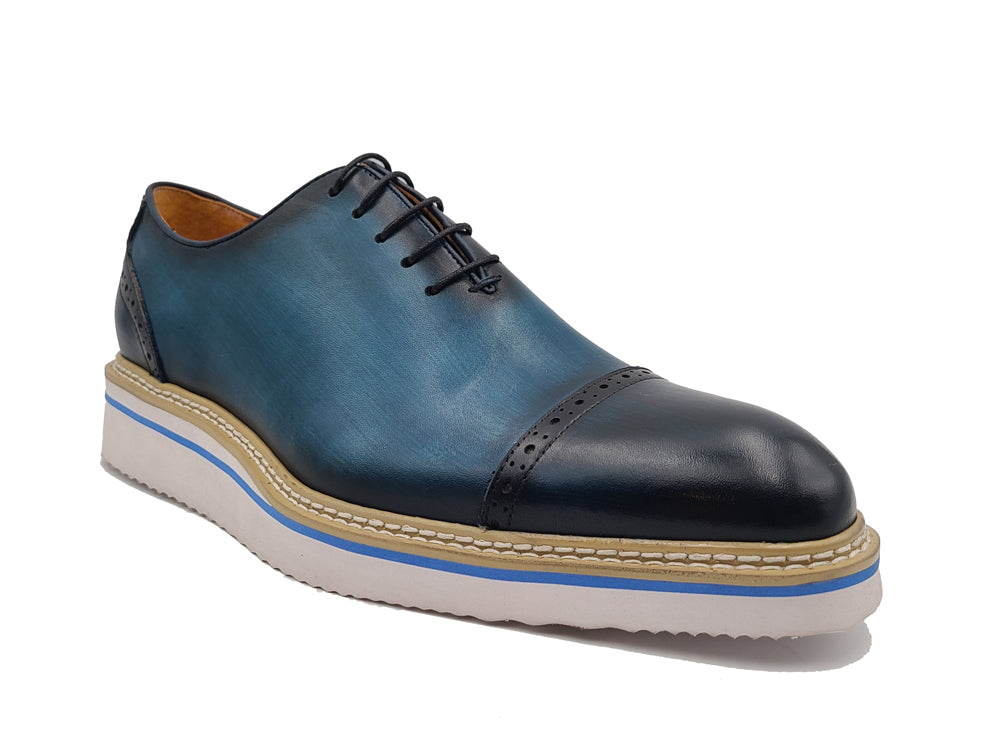 Two Tone Cap toe Calfskin Oxford