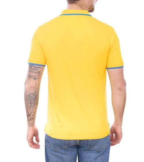 U.S. POLO ASSN. Men's polo shirt, basic shirt, cotton shirt, short-sleeved shirt, 197 63899 52520 112 yellow/blue