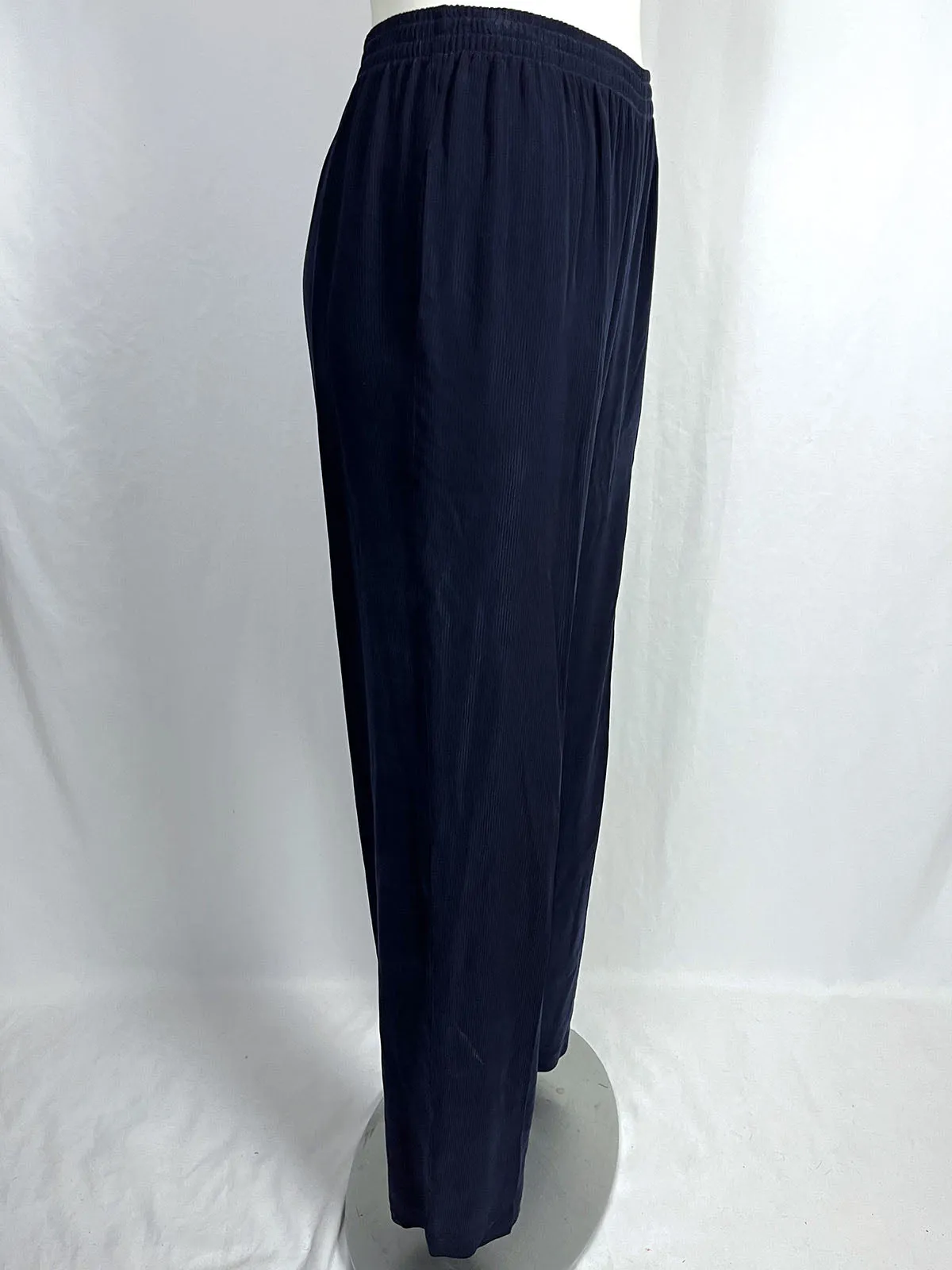 Vintage Cynthia Max Size L 14/16 Navy Circles & Lines 3PC Suit Set