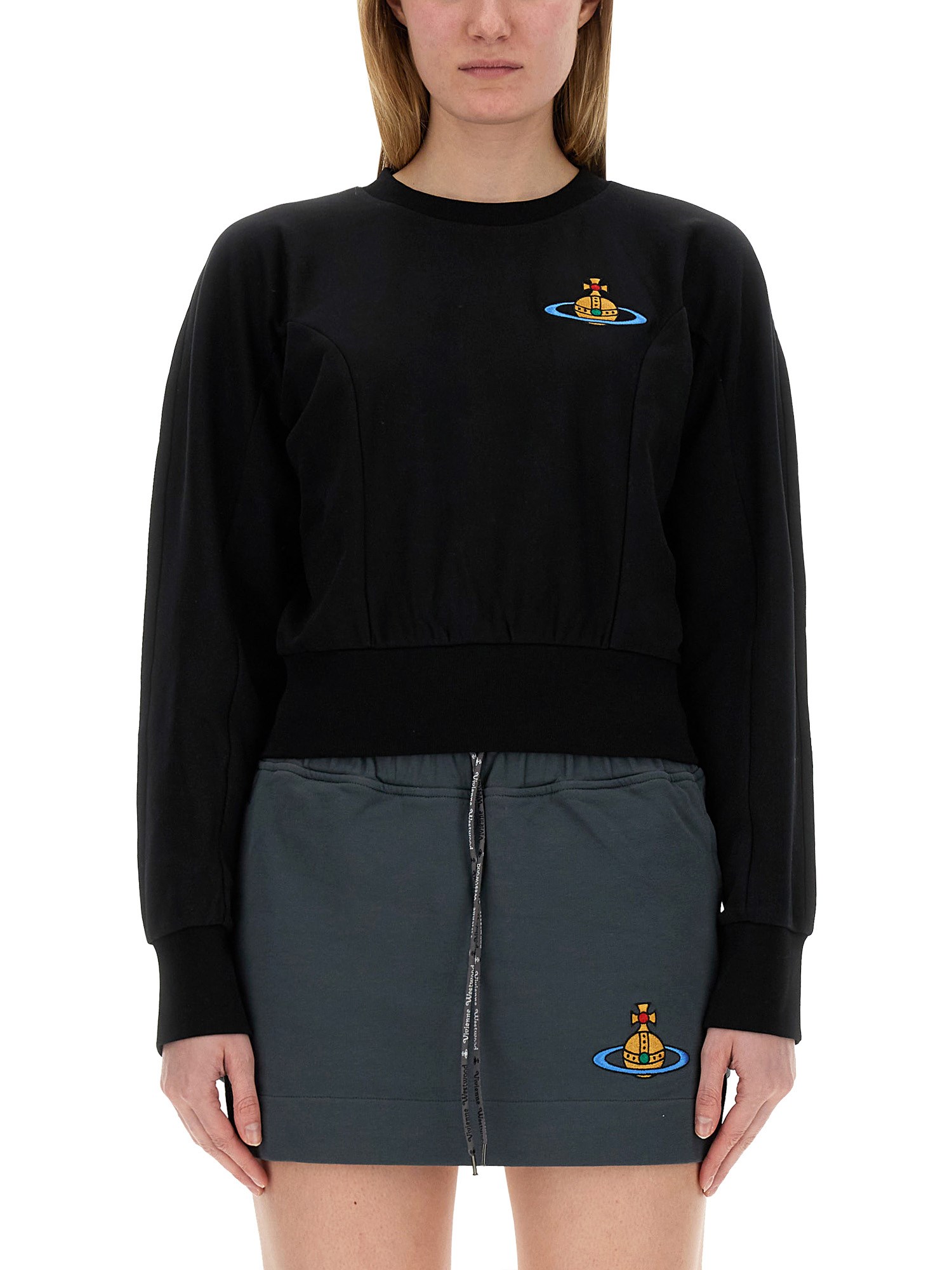 VIVIENNE WESTWOOD    COTTON JERSEY CYNTHIA SWEATSHIRT