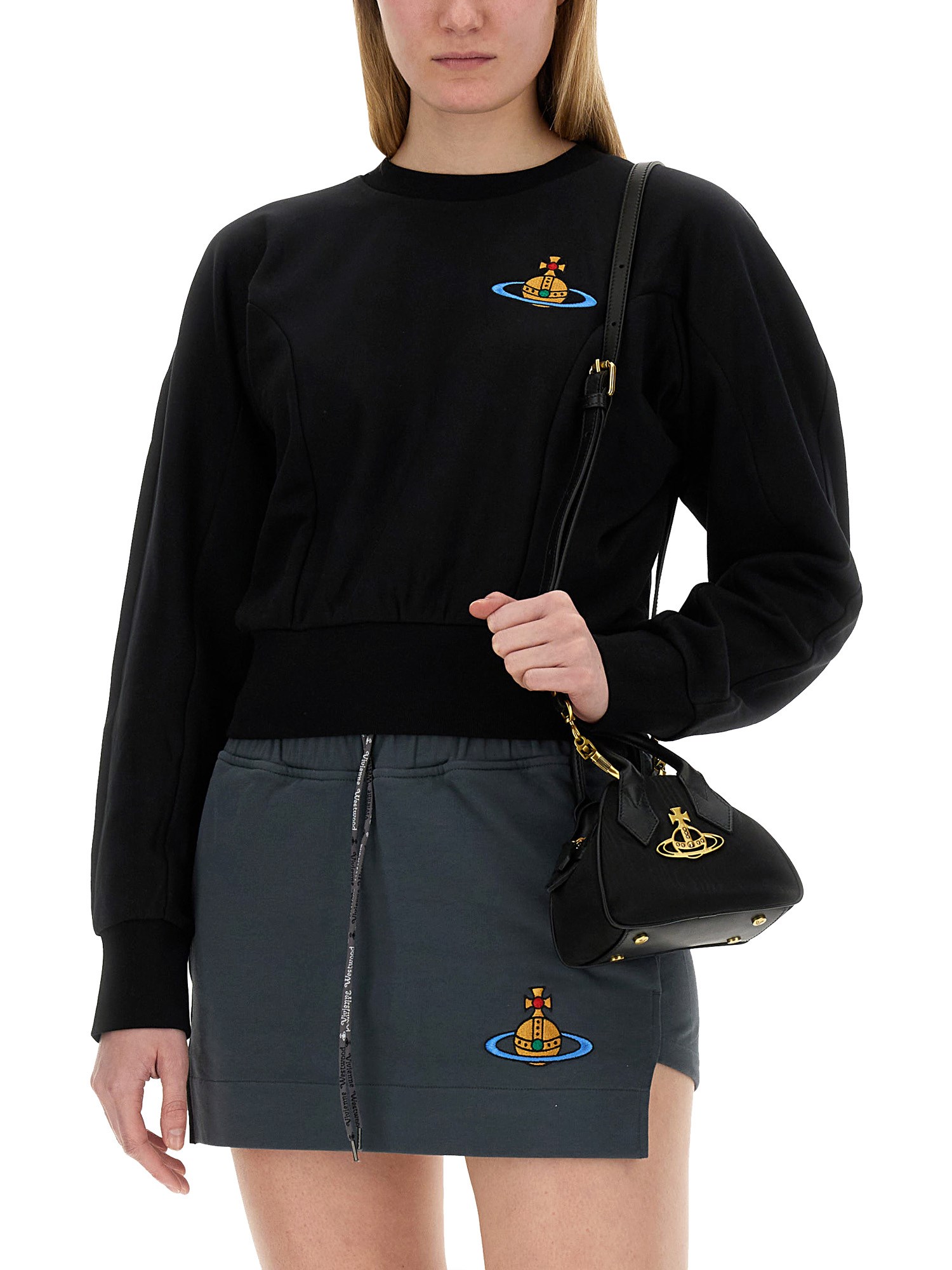 VIVIENNE WESTWOOD    COTTON JERSEY CYNTHIA SWEATSHIRT