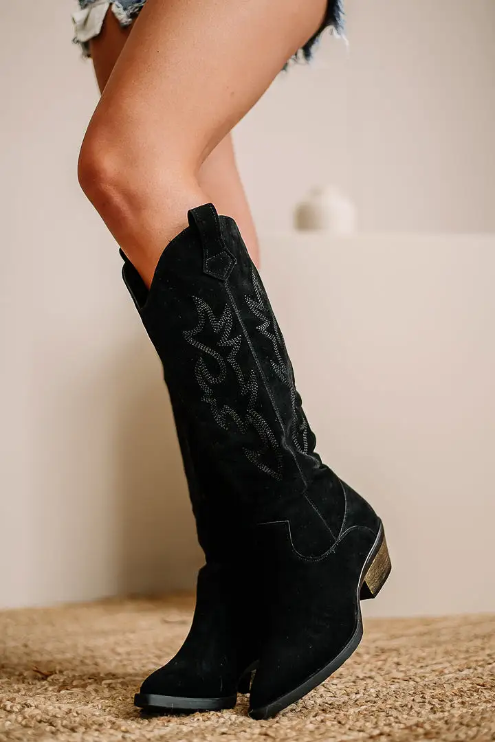 West Suede Boots | Black