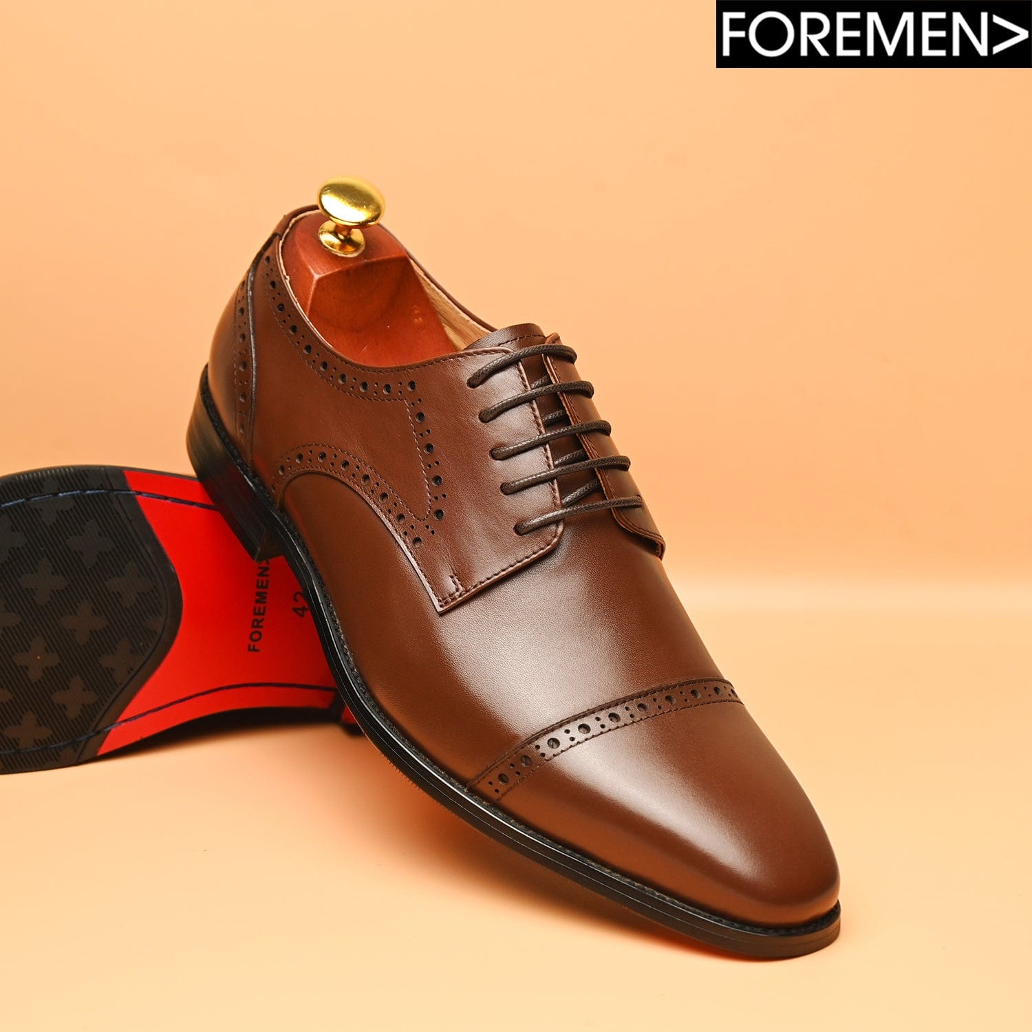 WILLIAM | Cognac Cap Toe Derby