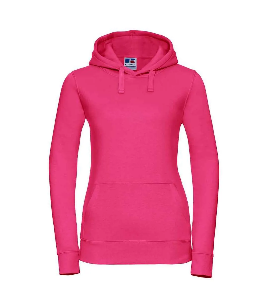 Womens/ladies authentic hoodie fuchsia Russell