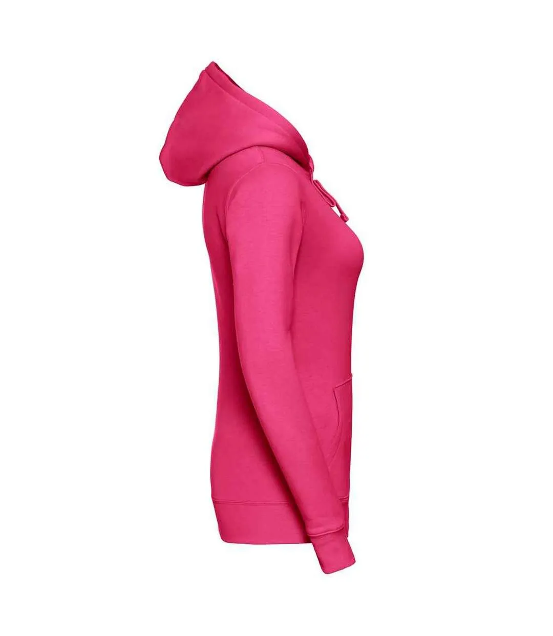 Womens/ladies authentic hoodie fuchsia Russell