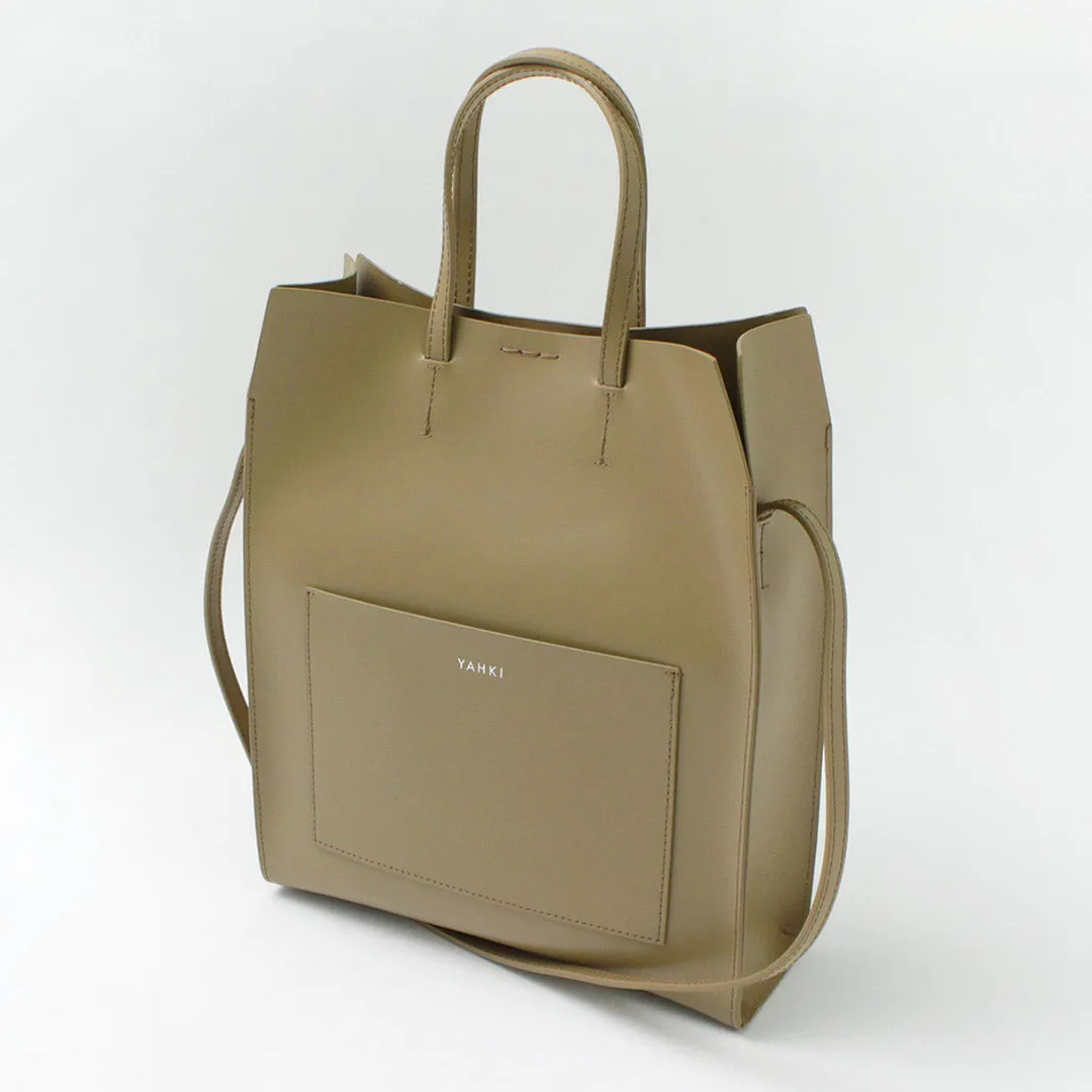 YAHKI（ヤーキ） W FACE 2Way ポケット トートバッグ / レディース 鞄 カバン レザー W FACE ２Way Pocket Tote Bag