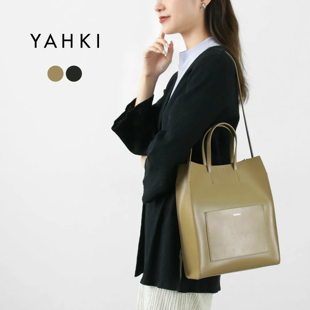 YAHKI（ヤーキ） W FACE 2Way ポケット トートバッグ / レディース 鞄 カバン レザー W FACE ２Way Pocket Tote Bag