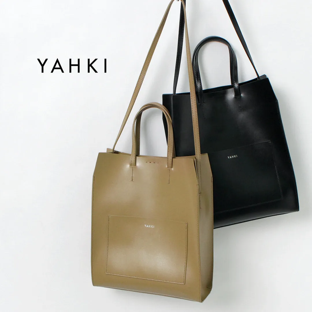 YAHKI（ヤーキ） W FACE 2Way ポケット トートバッグ / レディース 鞄 カバン レザー W FACE ２Way Pocket Tote Bag