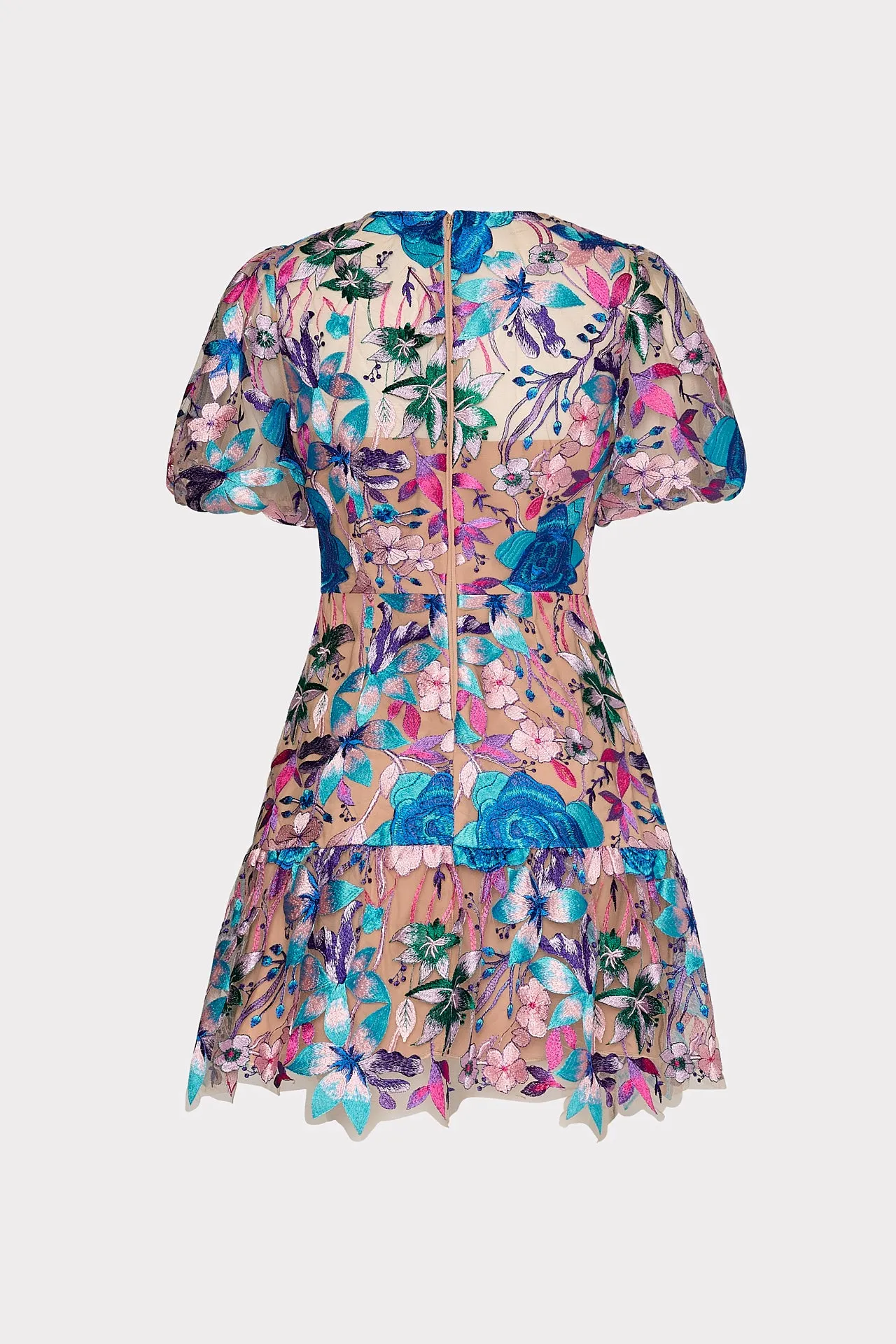 Yasmin Fall Floral Embroidered Dress