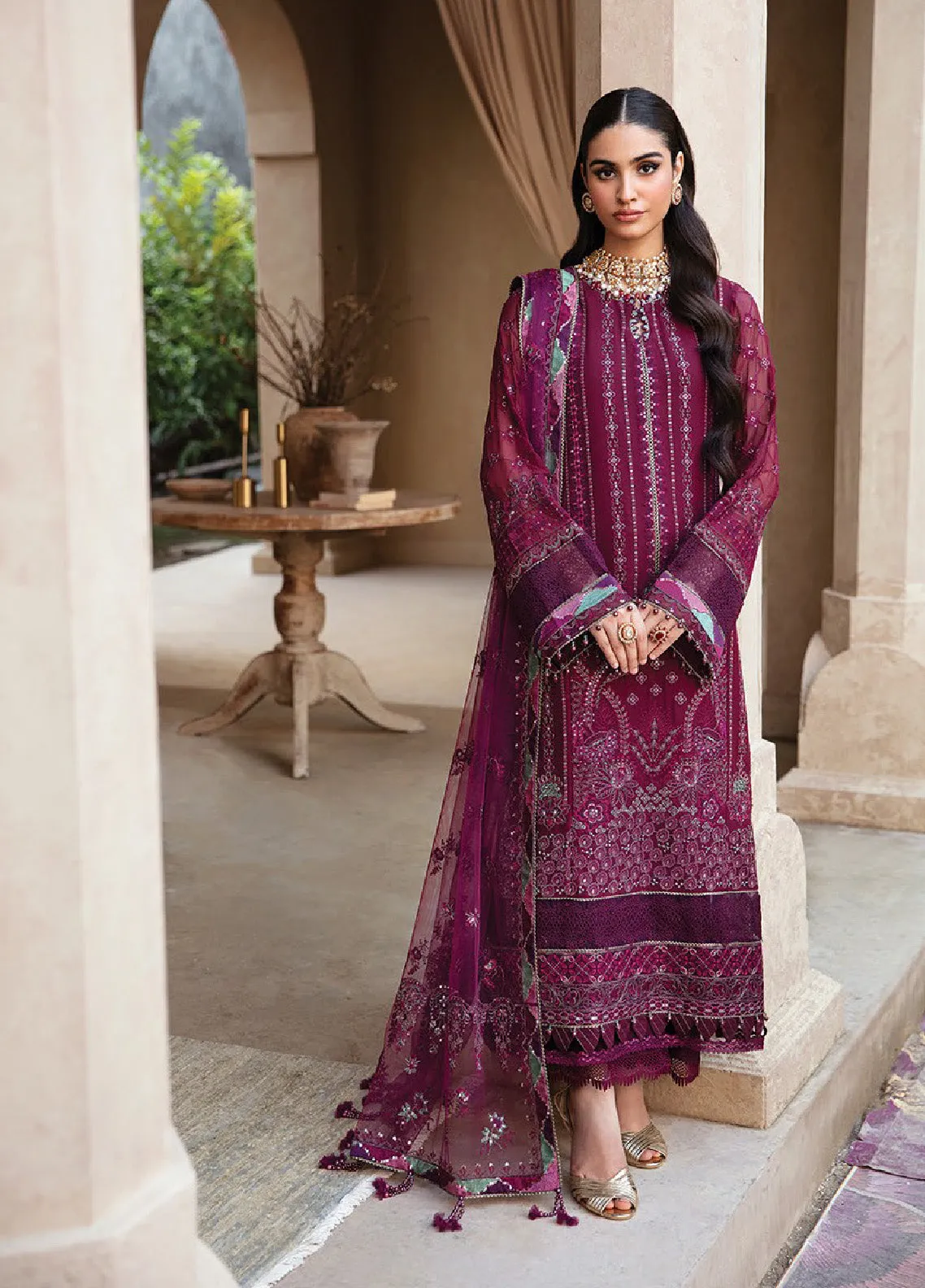 Yesfir By Xenia Formals Embroidered Chiffon Unstitched 3 Piece Suit - XF24Y 02 SHRIMAYI