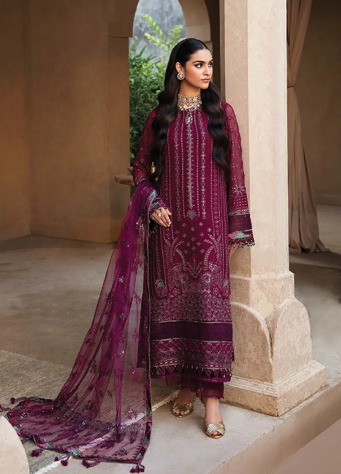 Yesfir By Xenia Formals Embroidered Chiffon Unstitched 3 Piece Suit - XF24Y 02 SHRIMAYI