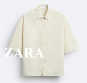 ZARA  |Plain Short Sleeves Shirts