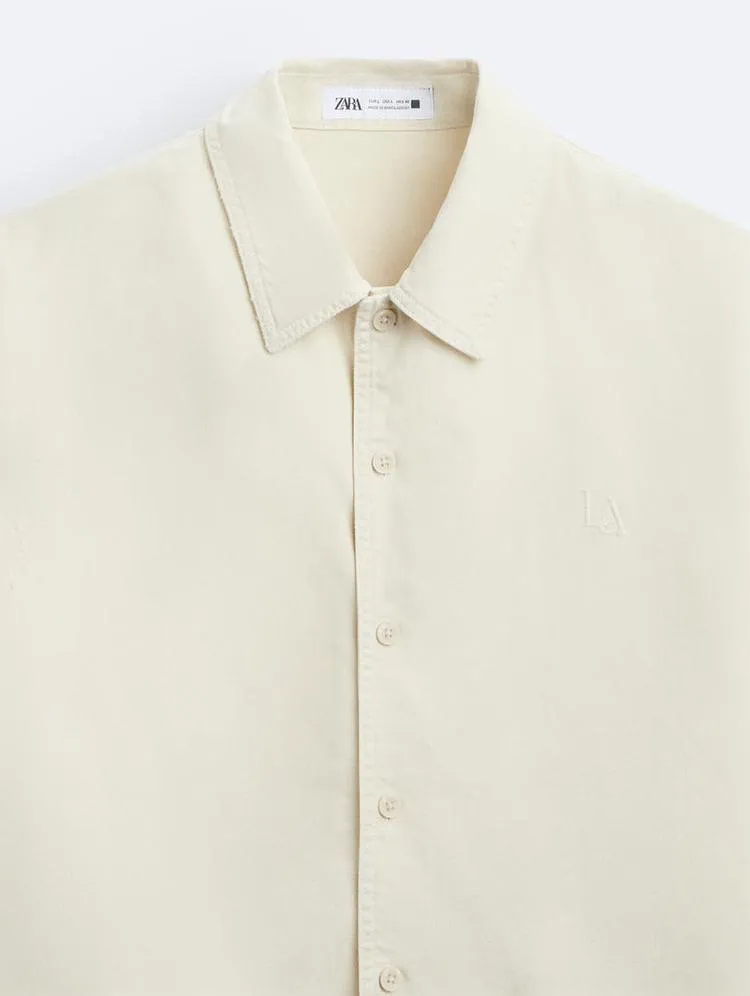 ZARA  |Plain Short Sleeves Shirts